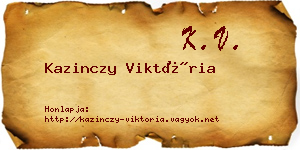 Kazinczy Viktória névjegykártya