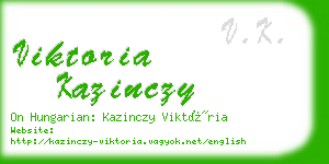 viktoria kazinczy business card